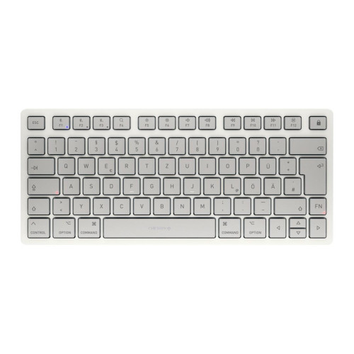 Klawiatura CHERRY TAS KW 7100 MINI BT dla Mac, Bezprzewodowa, DE-Layout, biały