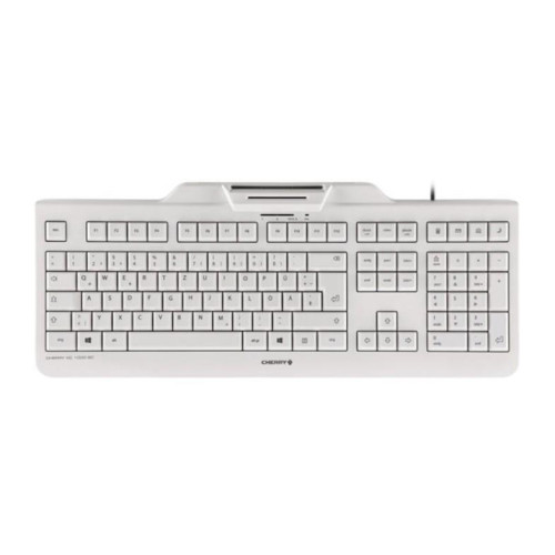 Klawiatura CHERRY KC 1000 SC - USB - Szwajcaria - Pale Grey