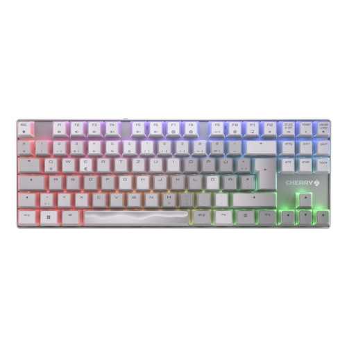 CHERRY MX 8.2 - XAGA Edition - Klawiatura - 80% - TKL - Podświetlenie - Bezprzewodowe - Bluetooth 5.2, 2.4 GHz, USB-C - QWERTZ - Niemiecki - Przełączn