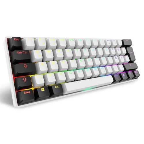 Klawiatura Sharkoon Gaming Keyboard Skiller SGK50S4 Gen2 biało-żółte RGB