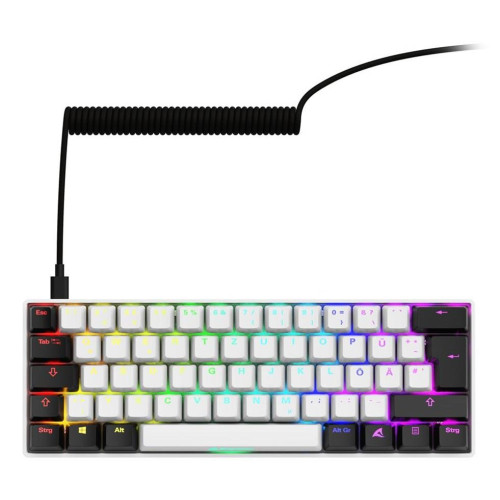 Klawiatura Sharkoon Gaming Keyboard Skiller SGK50S4 Gen2 biało-żółte RGB-21663881