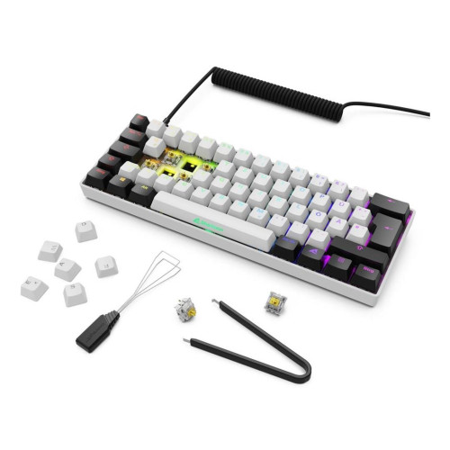Klawiatura Sharkoon Gaming Keyboard Skiller SGK50S4 Gen2 biało-żółte RGB-21663887