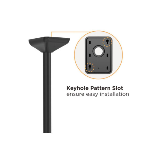 Uchwyt sufitowy do 2 wyświetlaczy LCD - Plastik, Aluminium, Stal, Srebrny - Rozmiar ekranu: 114.3-139.7 cm (45-55'')-21