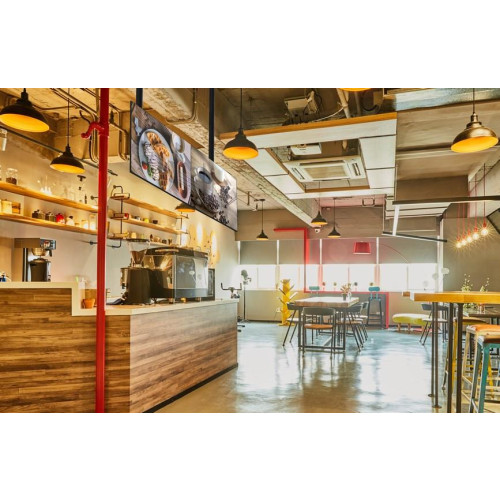 Uchwyt sufitowy do 2 wyświetlaczy LCD - Plastik, Aluminium, Stal, Srebrny - Rozmiar ekranu: 114.3-139.7 cm (45-55'')-21