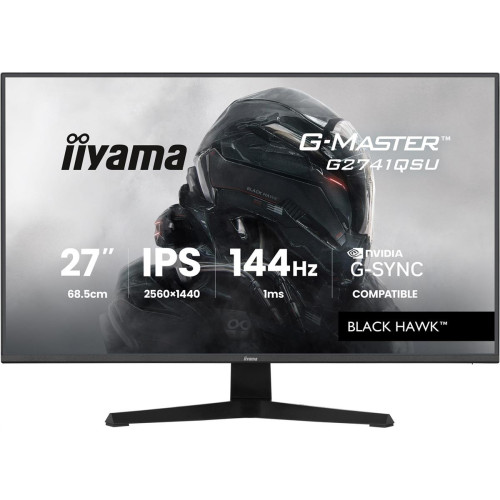 iiyama G-MASTER Zyskaj przewagę z monitorem G2741QSU-B1 Black Hawk z technologią panelu IPS i czasem reakcji 1 ms MPRT