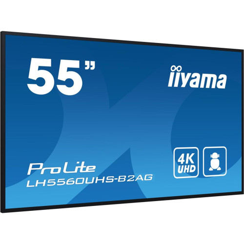 iiyama 55” profesjonalny wyświetlacz Digital Signage 4K UHD z zaawansowanymi opcjami sterowania i łączności-217019