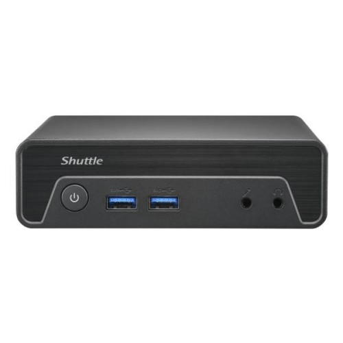 Shuttle Nano PC NE10N, Intel N 100, 1x HDMI, 1x DP, 6x USB, 1x LAN, bez wentylatora, ciągła praca 24/7, w tym VESA, komputer PC 0,6 l, Mini PC barebon