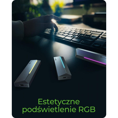 Obudowa dysku IB-1826MCL-CU31 M.2 NVMe i SATA obudowa, RGB lighting, USB 3.2 Gen 2, 10 Gbps-21769893