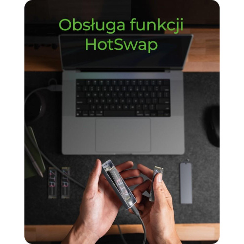 Obudowa dysku IB-1826MCL-CU31 M.2 NVMe i SATA obudowa, RGB lighting, USB 3.2 Gen 2, 10 Gbps-21769897