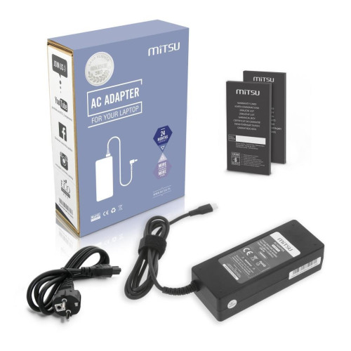 Zasilacz Mitsu 90W USB type C USB-C (black)-21816414