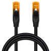 Kabel patchcord UTP | kat.6 | 2 x RJ-45 | High speed 1Gb/s | Pozłacane styki | 10m | Czarny-21983456