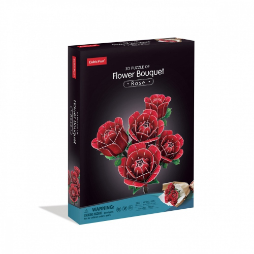 Puzzle 3D Bukiet kwiatów duży - Róże-21981070