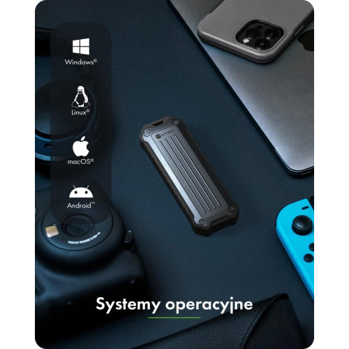 Obudowa M.2 NVMe i SATA USB 3.2 Gen 2, 10 Gbit/s IB-1827MCP-C31-21982314