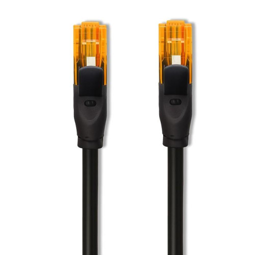 Kabel patchcord UTP | kat.6 | 2 x RJ-45 | High speed 1Gb/s | Pozłacane styki | 20m | Czarny-21983470