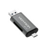 Czytnik kart SD / microSD Vention ze złączami USB 3.0 USB-C microSD szary-22009135