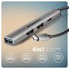 HUE-STC HUB 4-portowy 1x USB-A 5Gbps, 2x USB2.0 + 1x USB-C 2.0, 12cm kabel USB-C-22033098
