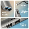 HUE-STC HUB 4-portowy 1x USB-A 5Gbps, 2x USB2.0 + 1x USB-C 2.0, 12cm kabel USB-C-22033099