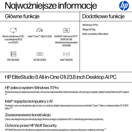 HP EliteStudio 8 AiO G1i Ultra 5 235 23.8
