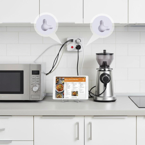 MACLEAN LISTWA ZASILAJĄCA, PRZEDŁUŻACZ 2 GNIAZDA + 3XUSB, 110-240V AC 50/60HZ, 2.1A MAX 2500W, 1.5M, BIAŁA MCE387 W-