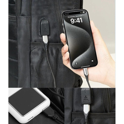 Plecak wodoodporny na laptopa Vention KRK 20l z portem USB i blokadą antykradzieżową czarny-22006722