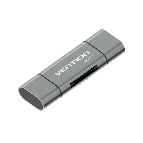 Czytnik kart SD / microSD Vention ze złączami USB 3.0 USB-C microSD szary-22009136