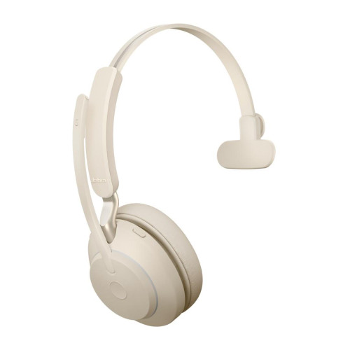 Słuchawki nauszne bezprzewodowe Jabra Evolve2 65 UC Mono Link380a, beige-22016284