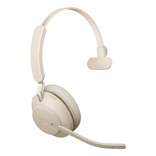 Słuchawki nauszne bezprzewodowe Jabra Evolve2 65 UC Mono Link380a, beige-22016285
