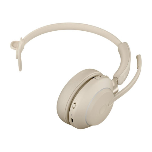 Słuchawki nauszne bezprzewodowe Jabra Evolve2 65 UC Mono Link380a, beige-22016286