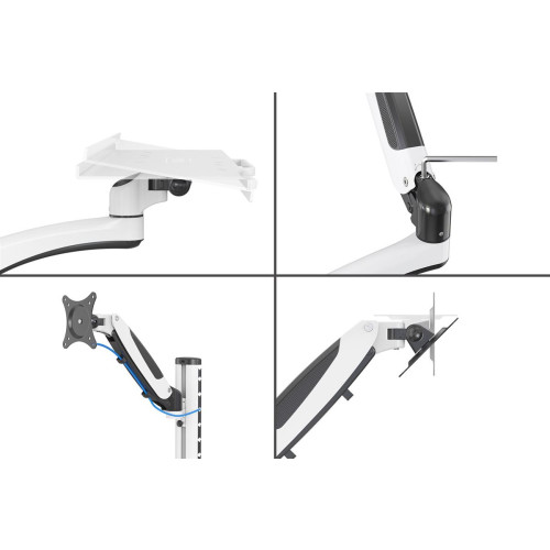 Ramię naścienne pojedyncze 1xLCD + klawiatura, max. 32