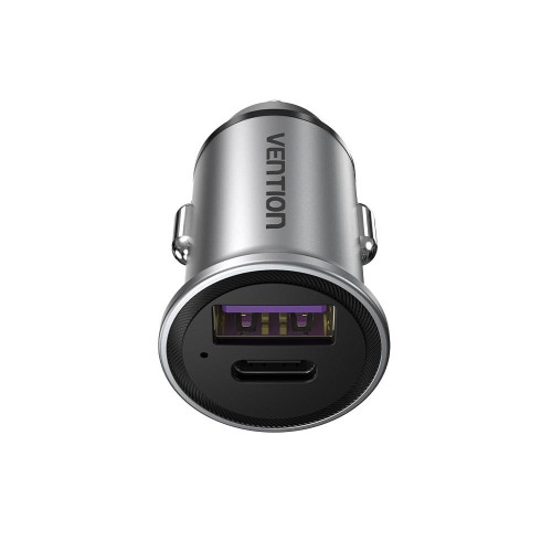 Ładowarka samochodowa Vention USB-A USB-C 30W PD-22029287