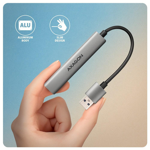 HUE-STA HUB 4-portowy 1x USB-A 5Gbps, 2x USB2.0 + 1x USB-C 2.0, 12cm kabel USB-A-22033094