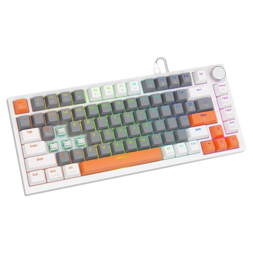 Klawiatura magnetyczna ASTRAL White OUTEMU White jade RGB 3 kolory keycapów-22033707
