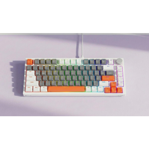 Klawiatura magnetyczna ASTRAL White OUTEMU White jade RGB 3 kolory keycapów-22033708