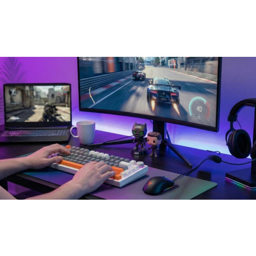 Klawiatura magnetyczna ASTRAL White OUTEMU White jade RGB 3 kolory keycapów-22033710