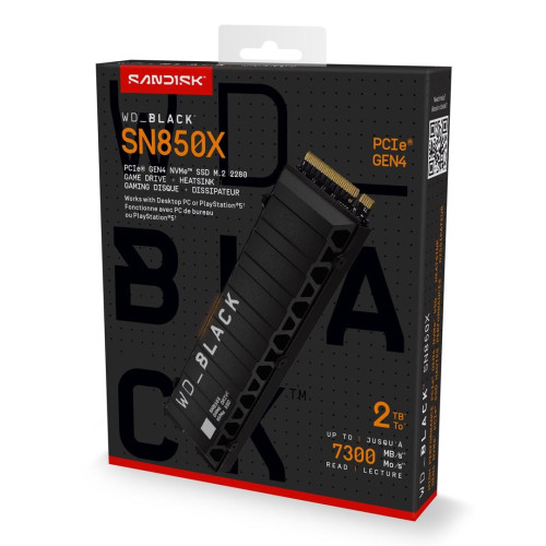 Dysk SSD WD Black SN850X WDS200T2XHE (2 TB ; M.2; PCIe NVMe 4.0 x4; heatsink)-22043609