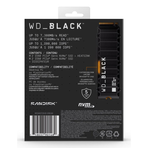 Dysk SSD WD Black SN850X 4TB M.2 NVMe WDS400T2XHE-22043618
