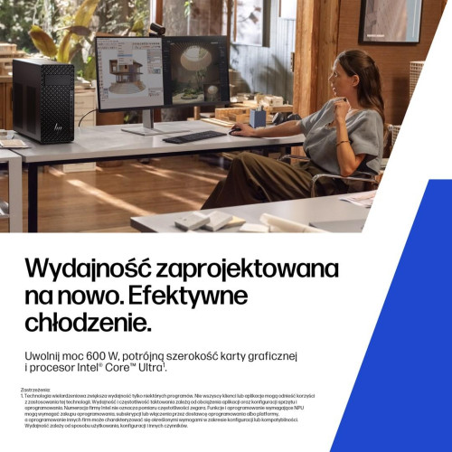 HP Z2 Tower G1i Workstation Ultra 7 265 vPro 16GB DDR5 5600 SSD512 RTX A400_4GB DVD-RW 500W W11Pro 3Y OnSite-22046333