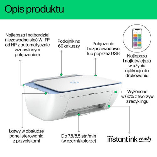 Urządzenie wielofunkcyjne HP DeskJet 2822e (588R4B)-22052933