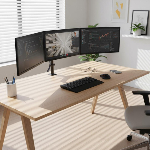 MACLEAN UCHWYT NA 3 MONITORY, SPRĘŻYNA GAZOWA, 17