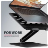 STND-LQB Podstawka do laptopów aluminiowa 10-17,3 cala regulowane kąty nachylenia, Czarna-22399325