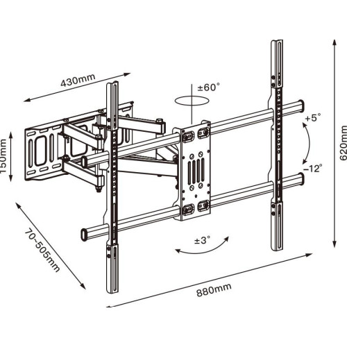 Uchwyt TV TB-854 do telewizora do 100 cali 65kg max VESA 800x600-22326853