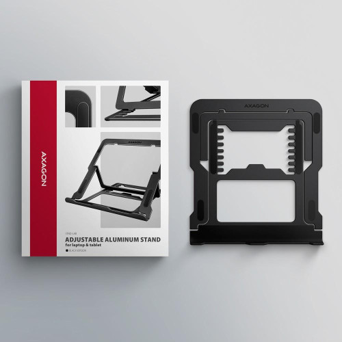 STND-LAB Podstawa do laptopów aluminiowa 10-17,3 cala 8 regulowanych pozycji, Czarna-22399310