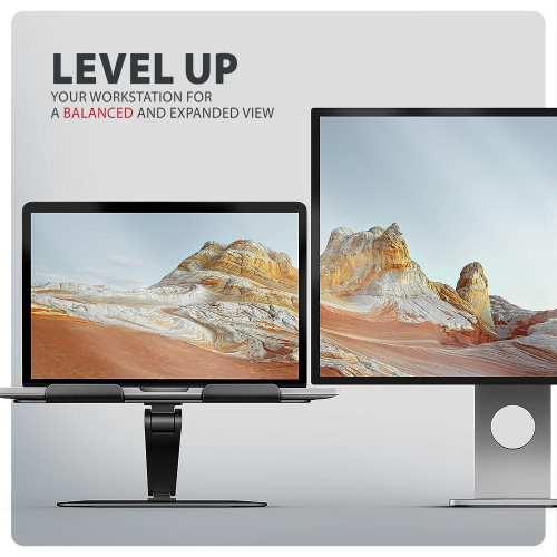 STND-LQB Podstawka do laptopów aluminiowa 10-17,3 cala regulowane kąty nachylenia, Czarna-22399328