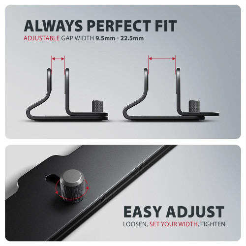 STND-VB Podstawa do laptopów aluminiowa 10-17,3 cala pionowa, Czarna-22399347