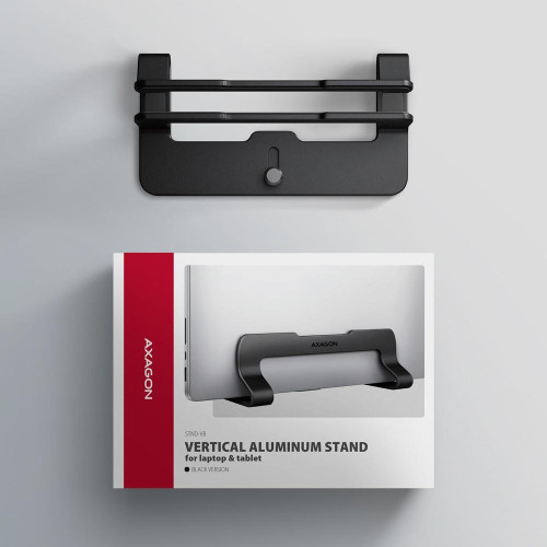 STND-VB Podstawa do laptopów aluminiowa 10-17,3 cala pionowa, Czarna-22399350