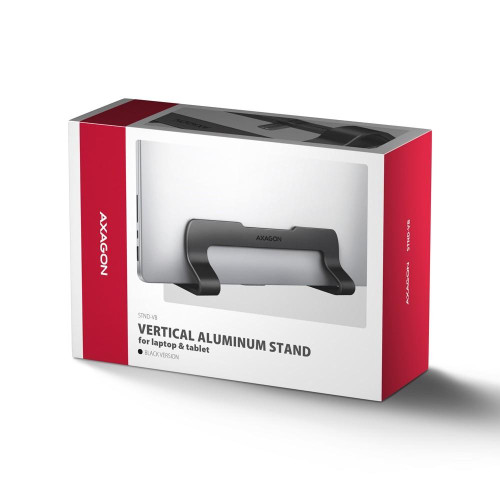 STND-VB Podstawa do laptopów aluminiowa 10-17,3 cala pionowa, Czarna-22399351