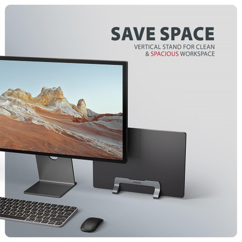 STND-VG Podstawa do laptopów aluminiowa 10-17,3 cala pionowa, Szara-22399356