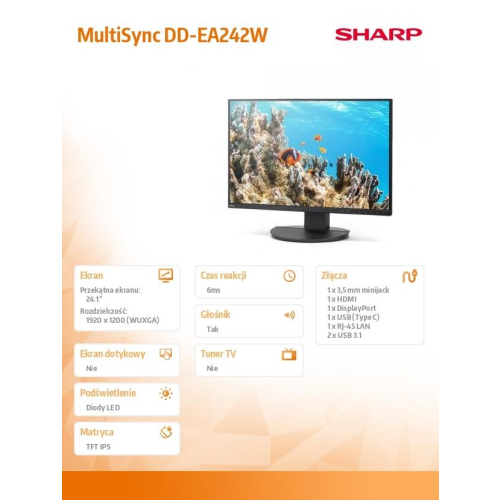 Monitor MultiSync DD-EA242W 24.1 cala czarny-22399676