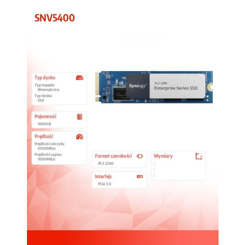 Dysk SDD M2 NVMe PCIe 3.0 x4 1600GB SNV5420-1600G-22399952