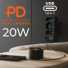 Rozdzielacz na 3 gniazdka MCE248 F/B 2xUSB-A 2xUSB-C czarny-22427638